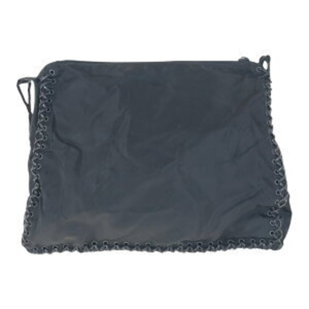 Prada leather fringe bag crossbody black nylon shoulder